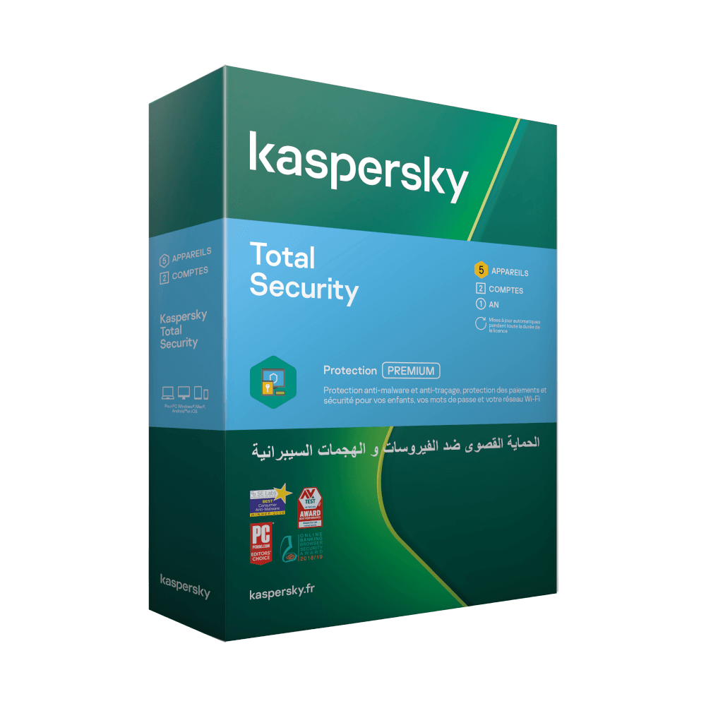 Kaspersky Total Security - 3 Postes - 1 An