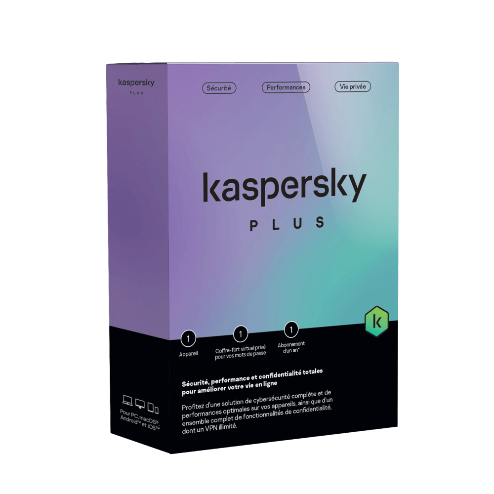 Kaspersky Plus - 1 Poste - 1 An